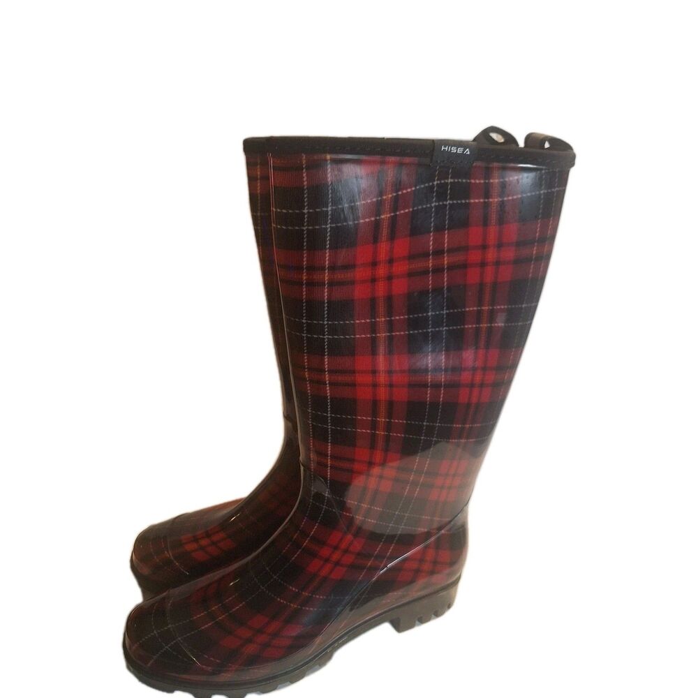 Hisea Women's Rain Boots Waterproof  Knee High. Size 9. New